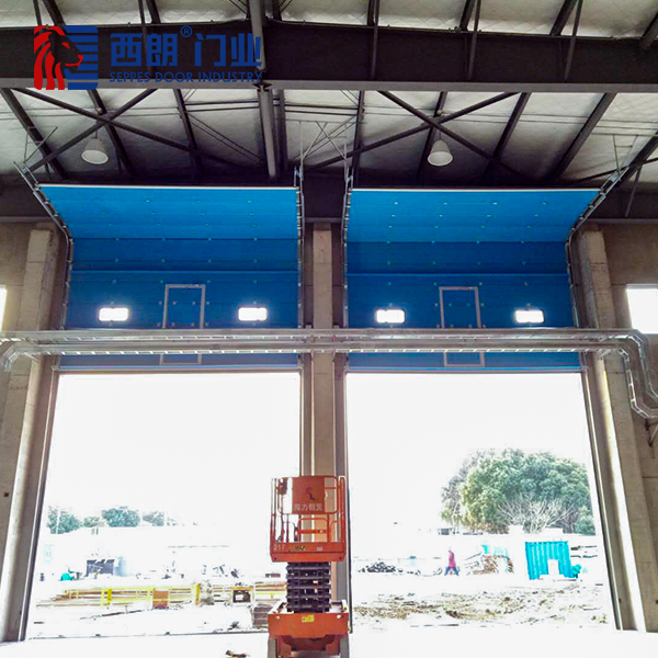 上海喷漆房耐高温电动工业提升门